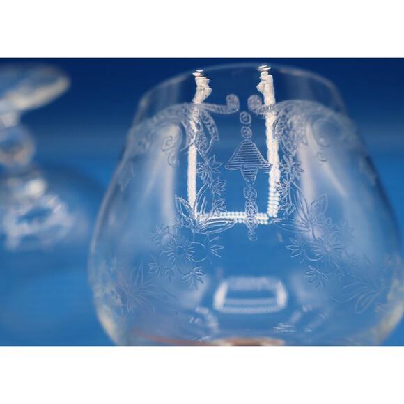 Bohemia Cascade Fine Lead Crystal Brandy Glasses 4.75'' - Set of 2 *Pre-Owned* - Picture 9 of 11